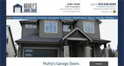 Desktop Screenshot of muhlysgaragedoors.com